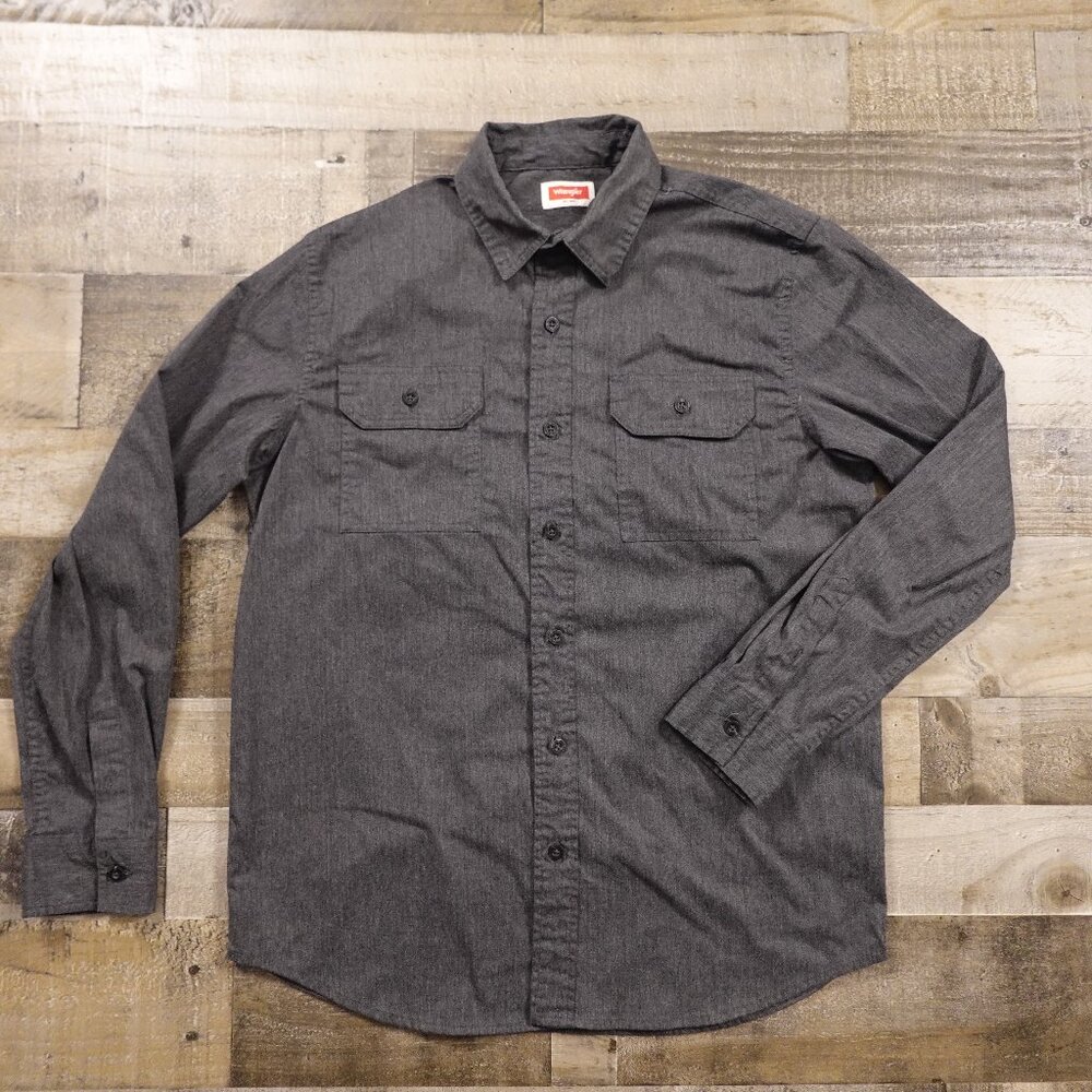 Wrangler Charcoal Chambray Shirt - Men's‎ Size Medium